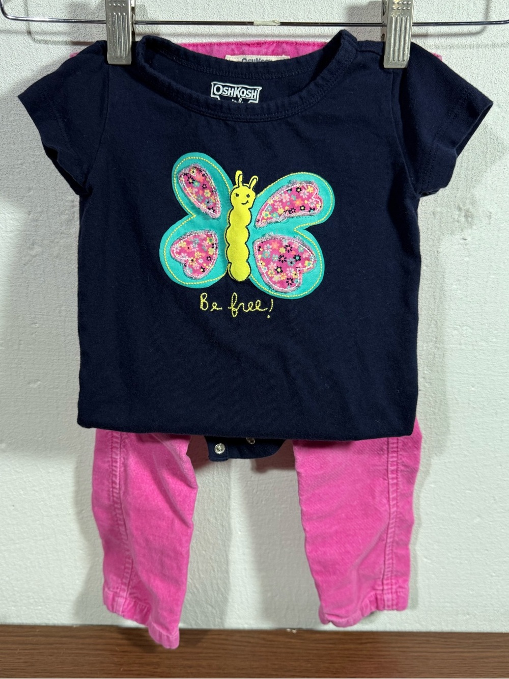 Oshkosh Girls Butterfly Pants Set 24mo/2T